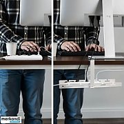 Maclean under-desk cable organizer  max. load 5kg  white  MC-105 W