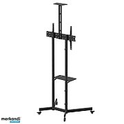 Maclean TV stand / cart  camera shelf  on wheels  37-70   max load 45kg/5kg shelf  max. VESA 600x400  MC-113 B