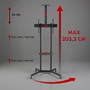 Maclean TV stand / cart  camera shelf  on wheels  37-70   max load 45kg/5kg shelf  max. VESA 600x400  MC-113 B
