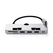 Satechi Aluminum Type-C CLAMP PRO Hub (3x USB 3.0,MicroSD) - Silver