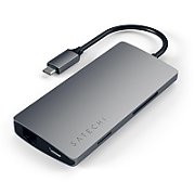 Satechi Aluminium Type-C Multi-Port Adapter (HDMI 4K,3x USB 3.0,MicroSD,Ethernet V2) - Space Grey
