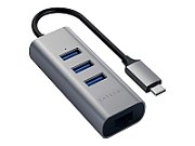 Satechi Aluminium Type-C Hub (3x USB 3.0,Ethernet) - Space Grey
