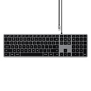 Satechi Slim W3 USB-C BACKLIT Wired Keyboard - US - Space Grey