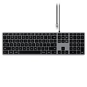 Satechi Slim W3 USB-C BACKLIT Wired Keyboard - US - Space Grey
