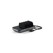 Satechi Dock 5 Multi device charging station with EU plug (2xUSB-C PD 20 W, 2x USB-A 12W, Wireless) - Space Grey