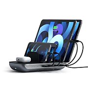 Satechi Dock 5 Multi device charging station with EU plug (2xUSB-C PD 20 W, 2x USB-A 12W, Wireless) - Space Grey