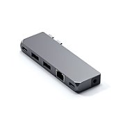 Satechi Aluminium Pro Hub Mini (1xUSB4 96W up to 6K 60Hz display output, 2 x USB-A 3.0, 1xEthernet, 1xUSB-C, 1xAudio) - Space Grey