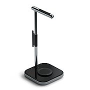 Satechi 2-IN-1 Headphone Stand w Wireless Charger USB-C (Cable inc., Adapter not inc.) - Space Grey)