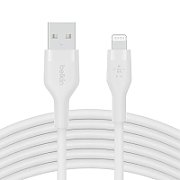 Belkin BOOST CHARGE Flex Silicone cable USB-A to Lightning - 3M - White