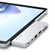 Satechi DUAL USB-C HUB for SURFACE PRO 9 (1x USB4 Pass-through Port 100W PD, 1x 6K/60Hz or Dual 4K/60Hz Video 40Gbps,2x USB-C 3.2 Gen 2 Port, 1x USB-A 3.2 Gen 2, HDMI 2.0 Port (4K/60Hz) SD/microSD)