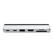 Satechi DUAL USB-C HUB for SURFACE PRO 9 (1x USB4 Pass-through Port 100W PD, 1x 6K/60Hz or Dual 4K/60Hz Video 40Gbps,2x USB-C 3.2 Gen 2 Port, 1x USB-A 3.2 Gen 2, HDMI 2.0 Port (4K/60Hz) SD/microSD)