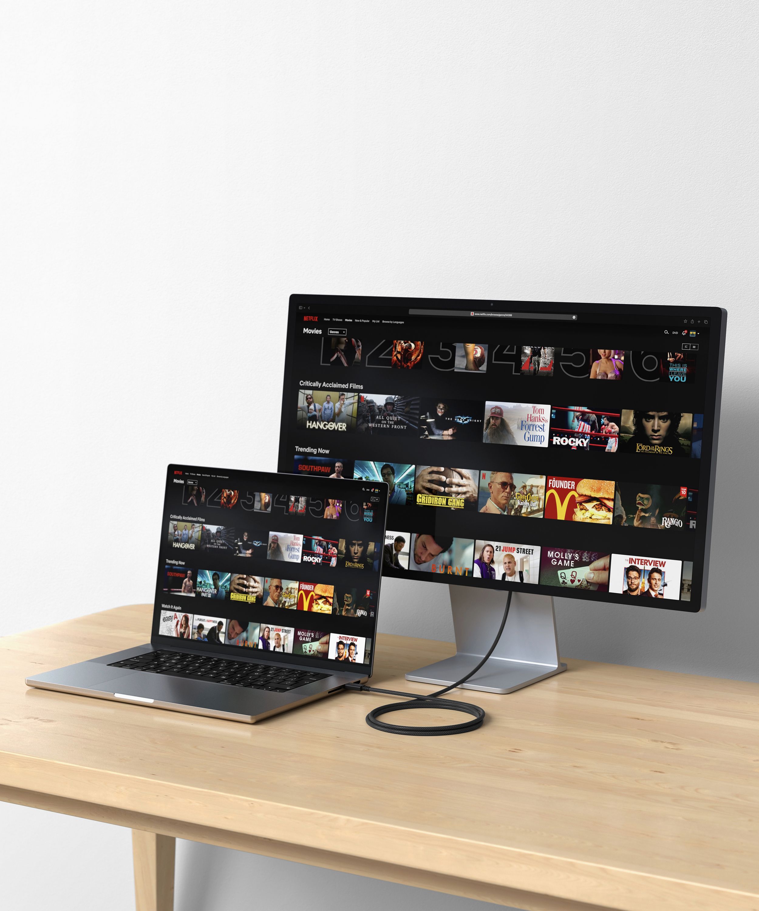 Satechi Thunderbolt 4 Pro Braided Cable 1m (PD240W,40Gpbs data,8K resolution) - Black