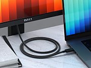Satechi Thunderbolt 4 Pro Braided Cable 1m (PD240W,40Gpbs data,8K resolution) - Black