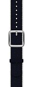 Withings Polyethylene terephthalate Wristband 18mm w Silver buckle for Scanwatch 38mm, Steel HR 36mm, Withings Move, Move ECG, Steel - Blue & White