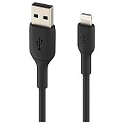 Belkin BOOST CHARGE USB-A to Lightning Cable, PVC - 1M (2 PK) - Black