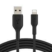 Belkin BOOST CHARGE USB-A to Lightning Cable, PVC - 1M (2 PK) - Black