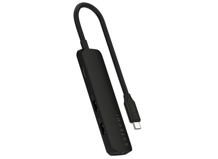 Satechi 4-in-1 USB-C Slim Multiport Adapter 4K - Black