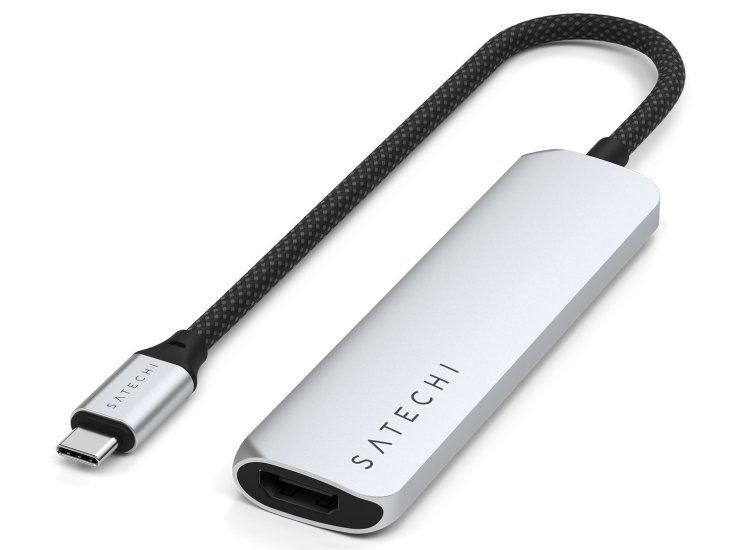 Satechi 4-in-1 USB-C Slim Multiport Adapter 4K - Silver