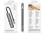 Satechi 4-in-1 USB-C Slim Multiport Adapter 4K - Silver
