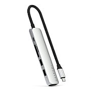 Satechi 6-in-1 USB-C Slim Multiport Adapter - Silver