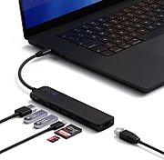 Satechi 7-in-1 USB-C Slim Multiport Adapter with Ethernet - Silver
