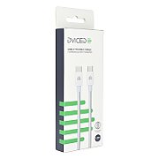 Dviced Cable USB-C to USB-C Nylon Textile 1,25m - White