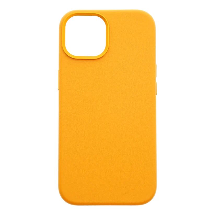 Dviced Leather case with magsafe for iPhone 15 - Orange