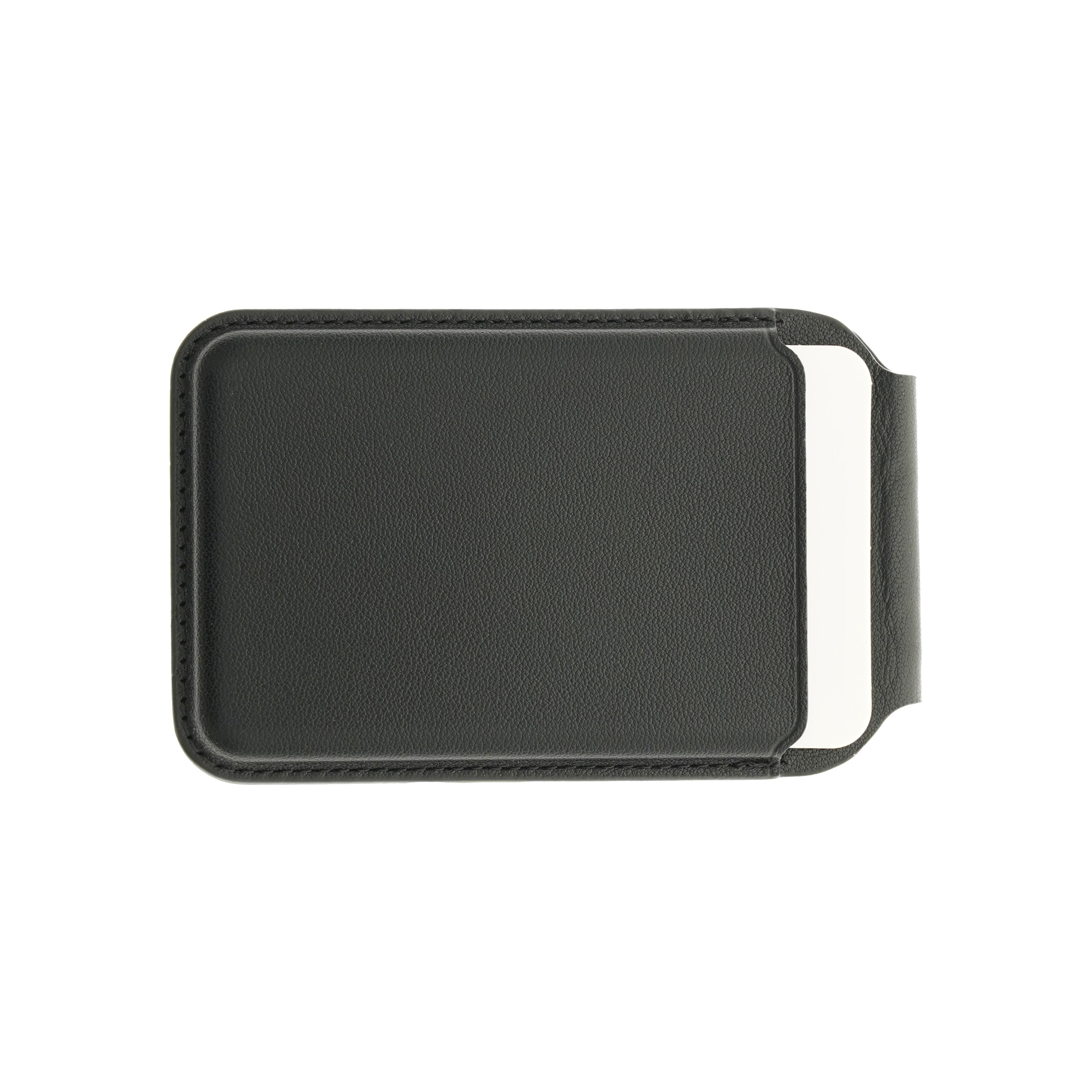 Dviced Leather magsafe foldable cardholder - Black