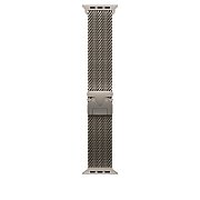 Apple Watch 49mm Loop:  Natural Titanium Milanese Loop - Large
