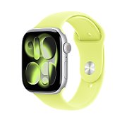 Apple Watch 46mm Band:  Neon Yellow Sport Band - S/M - SEASONAL