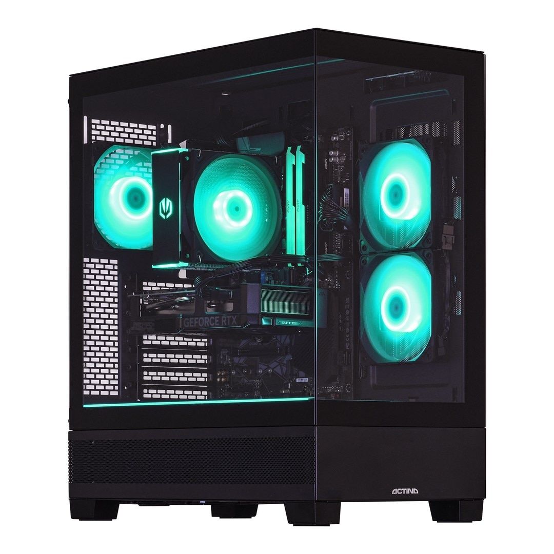 Desktop PC Actina Midi Tower, AMD Ryzen 7 7700 (8 C / 16 T, 3.8 GHz - 5.3 GHz), 32 GB RAM, 1 TB SSD, AMD RX 9070 16 GB, Windows 11 Home