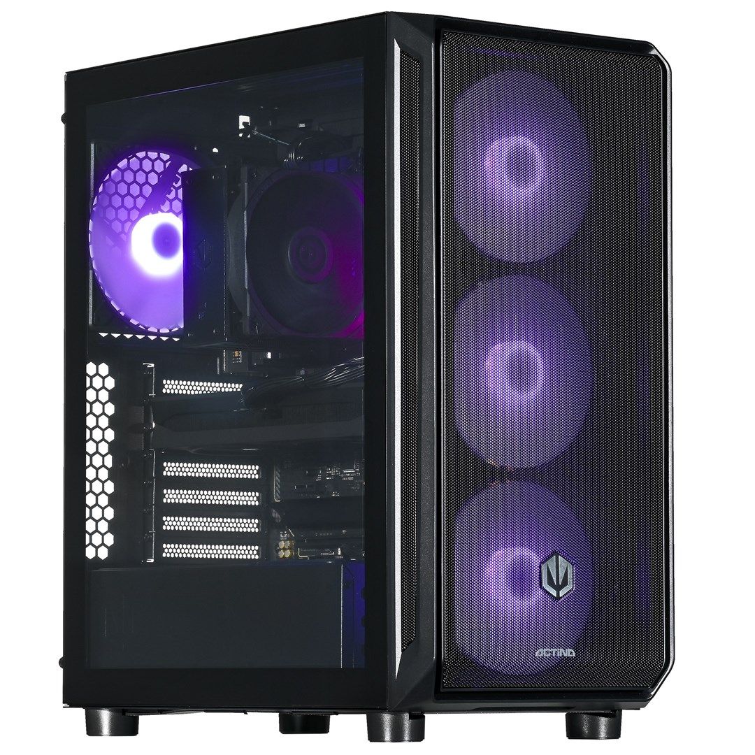 Desktop PC Actina Midi Tower, AMD 7500F (6 C / 12 T, 3.7 GHz - 5.0 GHz), 32 GB RAM, 1 TB SSD, NVIDIA GeForce RTX 5060 8 GB, Fara sistem de operare