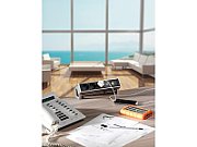 Desk socket outlet 3-way  color: Inox