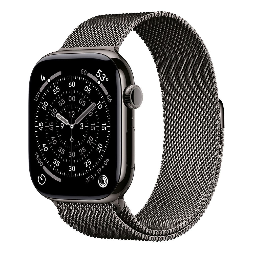 Apple Watch Series 11 GPS + Cellular 46mm Slate Titanium Case with Slate Milanese Loop - M/L