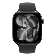 Apple Watch Series 11 GPS 46mm Jet Black Aluminium Case with Black Sport Band - S/M