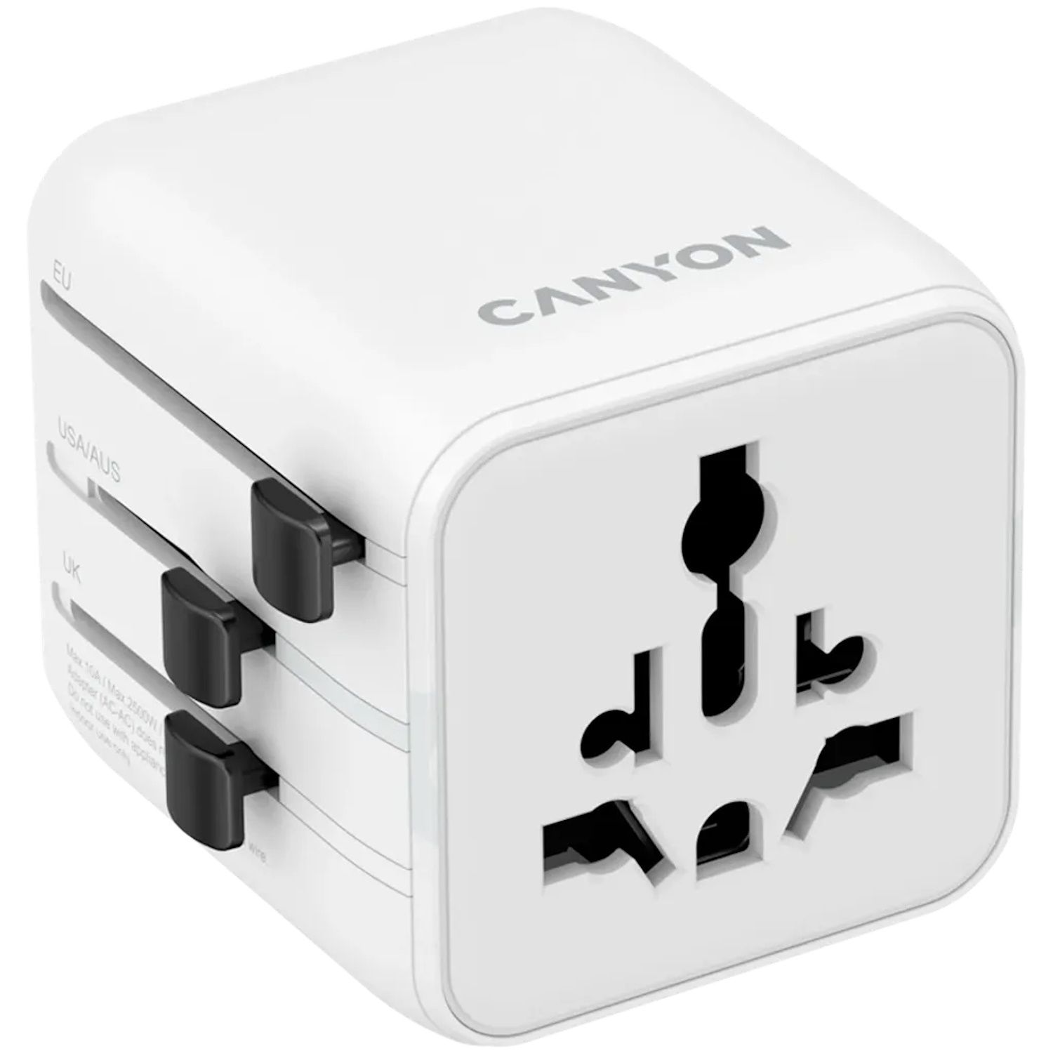 CANYON Travel Adapter OnTour One EU/UK/US/AUS   White