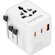 CANYON Travel Adapter OnTour 20 EU/UK/US/AUS 20W  White