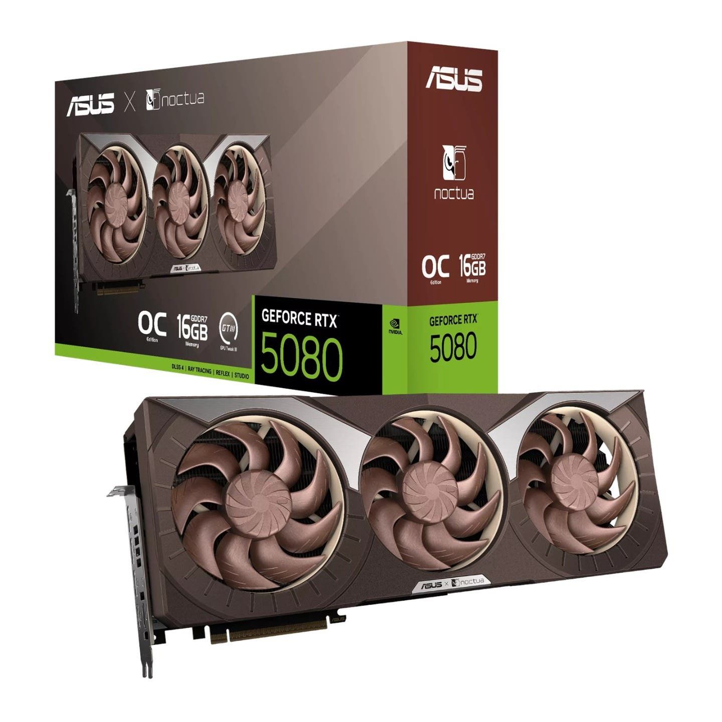 ASUS VGA 16GB RTX5080 RTX5080-O16G-NOCTUA 3xDP/2xHDMI RTX5080-O16G-NOCTUA
