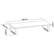 Suport universal pentru monitor, laptop, notebook sau imprimanta, TECHLY, negru, ICA-MS 600TY