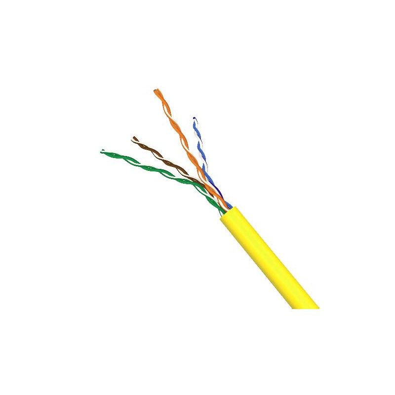 Cablu U/UTP cat.5e, manta PVC, Euroclass Eca - 305m/cutie, galben - Molex
