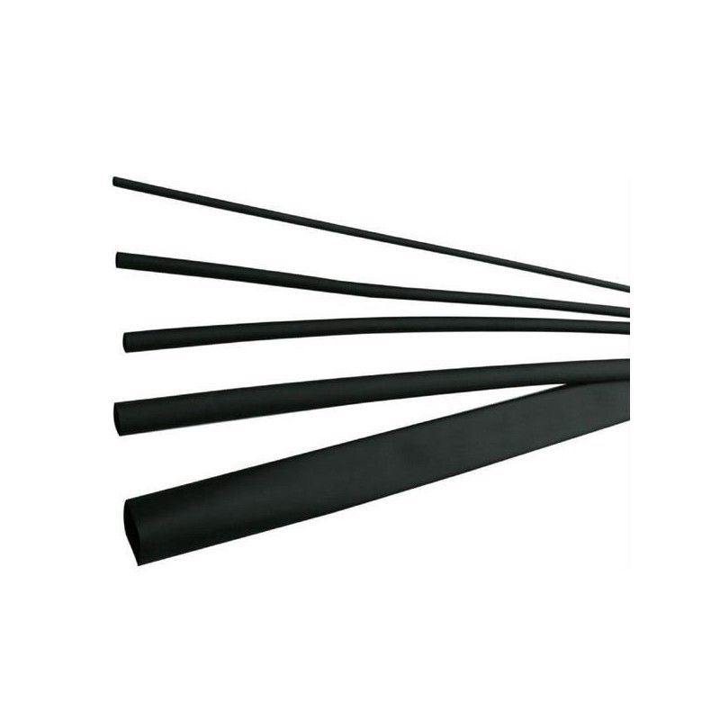 Tub termocontractabil 12 / 3 mm EM100A, negru (25buc) - ELEMATIC