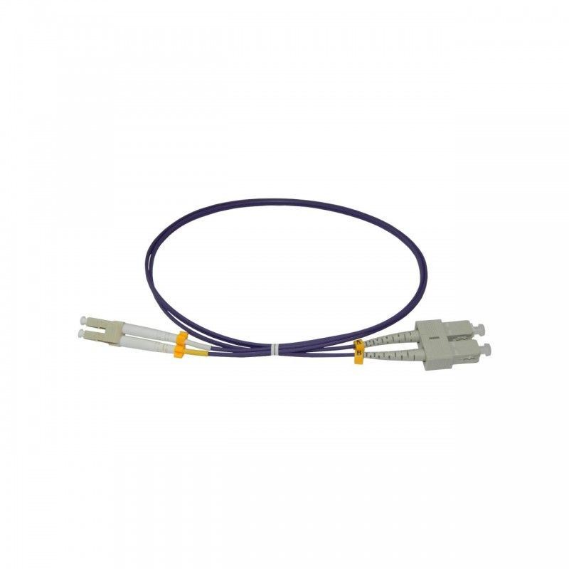 Patchcord FO SC/PC-LC/PC, MM OM4 50/125, manta LSZH 3.0mm, duplex 3m - Emtex