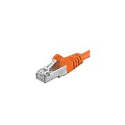 Patchcord SFTP RJ45-RJ45 Cat.6A, 0.25m, portocaliu