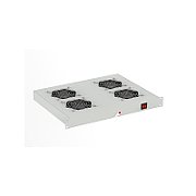 Modul ventilatie cu patru ventilatoare 19'' 1U, intrerupator ON/OFF, DECKRO