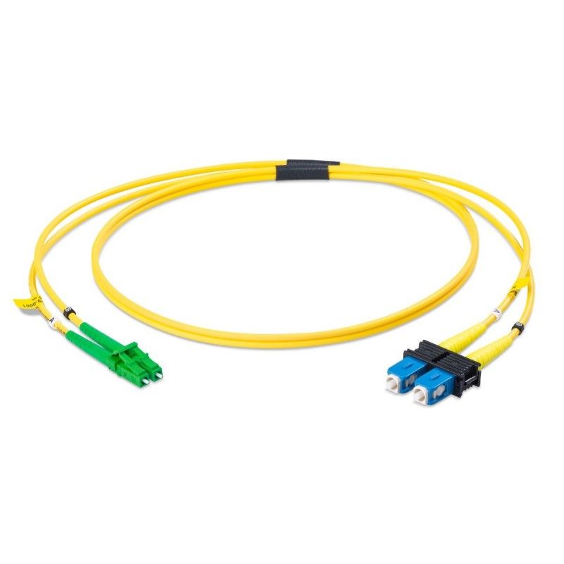 Patchcord FO SC/PC-LC/APC, SM OS2 9/125, manta LSZH 3.0mm, duplex 1m - Emtex