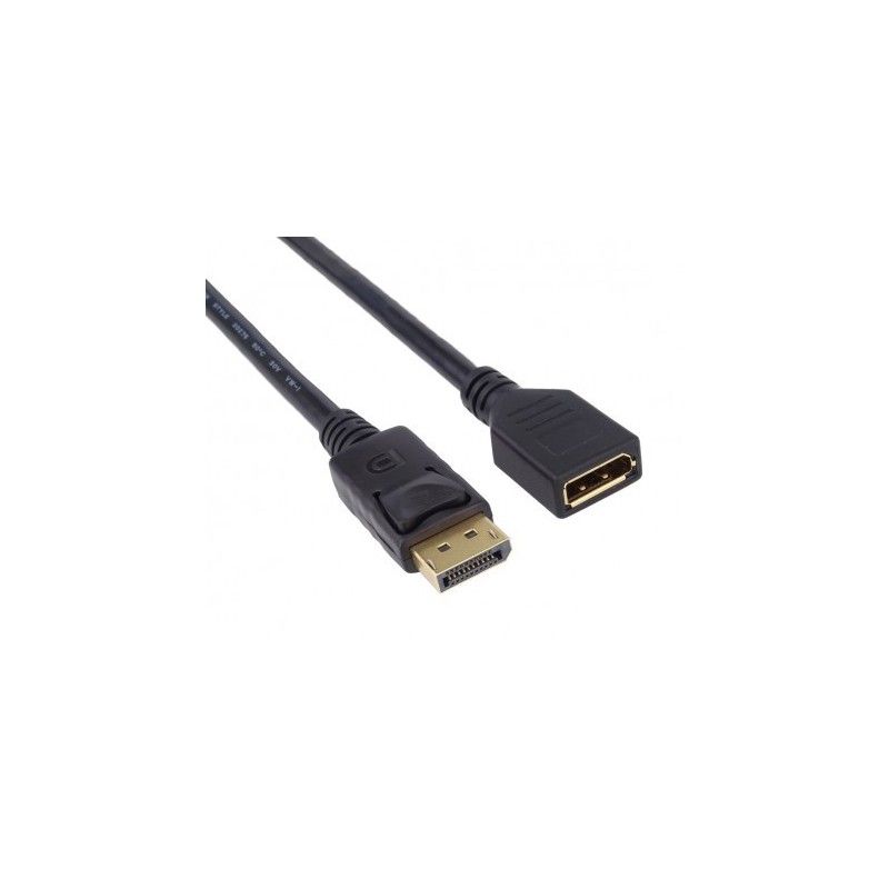 Cablu prelungitor DisplayPort, tata - mama, 4K@30Hz, conectori auriti, 2m, dublu ecranat, PremiumCord