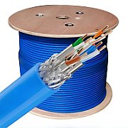 Cablu S/FTP, categoria 7A, 23AWG, manta LSZH, Dca-s1,d2,a1, albastru, Nexio (500m)