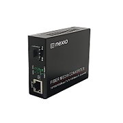 Mediaconvertor 10/100/1000M, Dual Fiber 1310nm, MM, 2km, SC - NEXIO