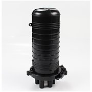 Enclosure de exterior, montare pe stalp/perete pentru max. 96 imbinari, 3 intrari rotunde + 1 iesire ovala, echipat cu o caseta pentru 24 suduri - EMTEX