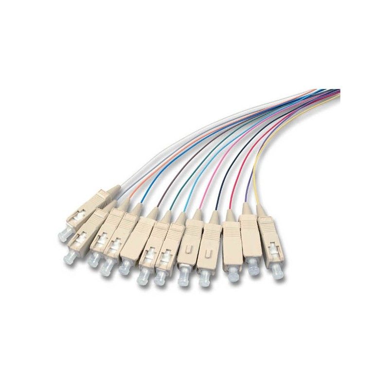 Set 12 buc pigtail FO SC/PC, MM OM5, 50/125, 0,9mm manta  LSZH, 1.5m colorate - EMTEX